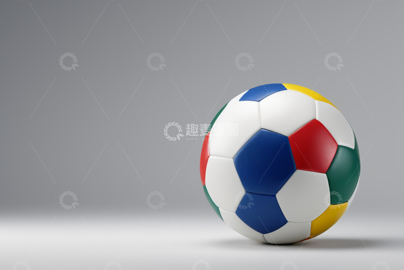 高清大图下载【趣麦麦图】彩色足球特写