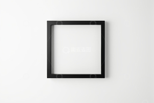 白色背景上的黑色方形框架