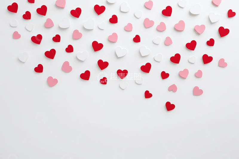高清大图下载【趣麦麦图】散落爱心装饰背景图