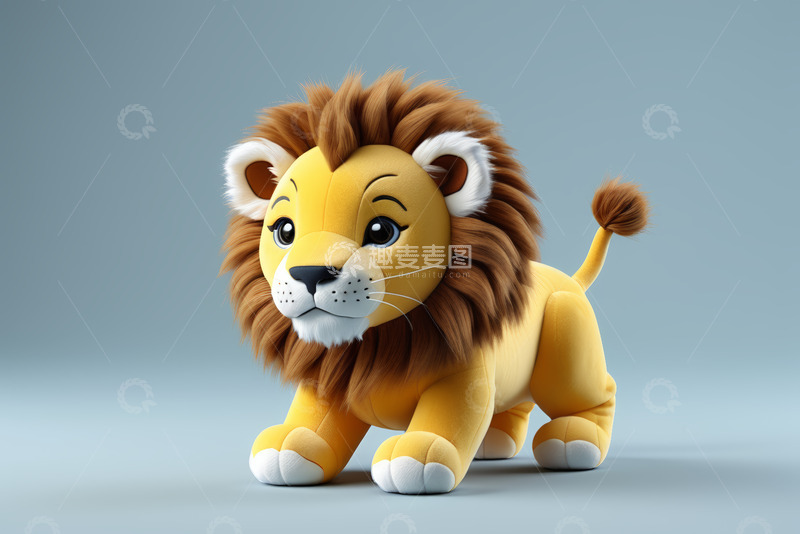 高清大图下载【趣麦麦图】可爱卡通小狮子毛绒玩具