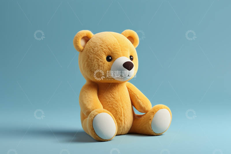高清大图下载【趣麦麦图】黄色小熊玩偶静物