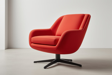 现代红色舒适单人休闲椅