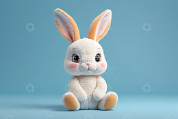 可爱白兔3D形象