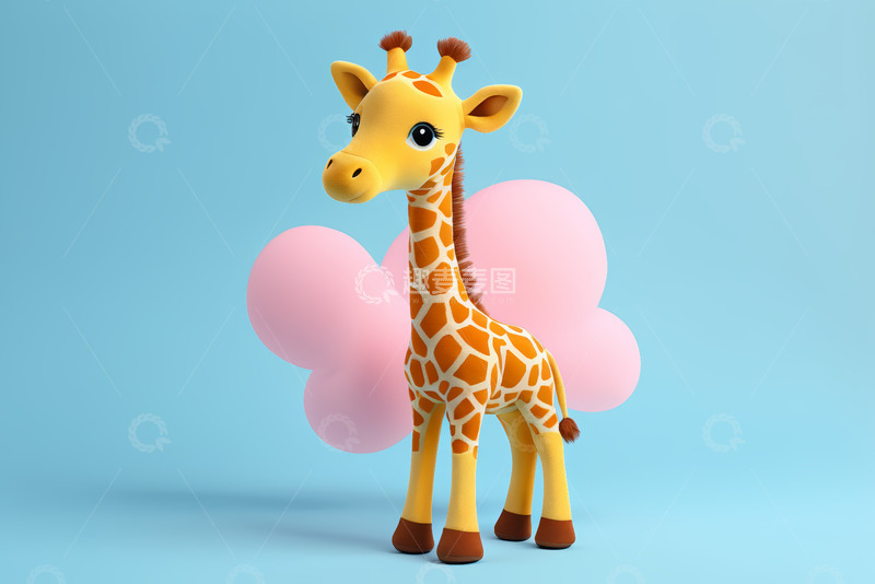 高清大图下载【趣麦麦图】卡通长颈鹿形象素材
