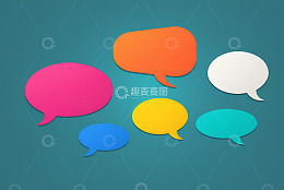 多彩对话气泡素材