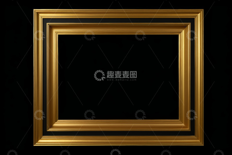 高清大图下载【趣麦麦图】金色装饰画框架