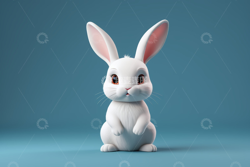 高清大图下载【趣麦麦图】可爱动画白兔静态素材