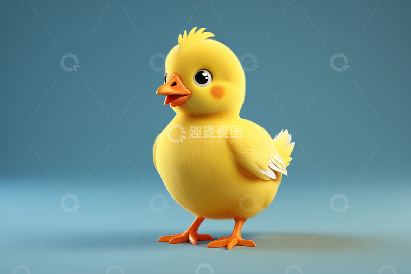 高清大图下载【趣麦麦图】可爱卡通小黄鸡形象