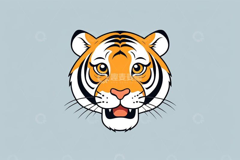 高清大图下载【趣麦麦图】卡通老虎头像