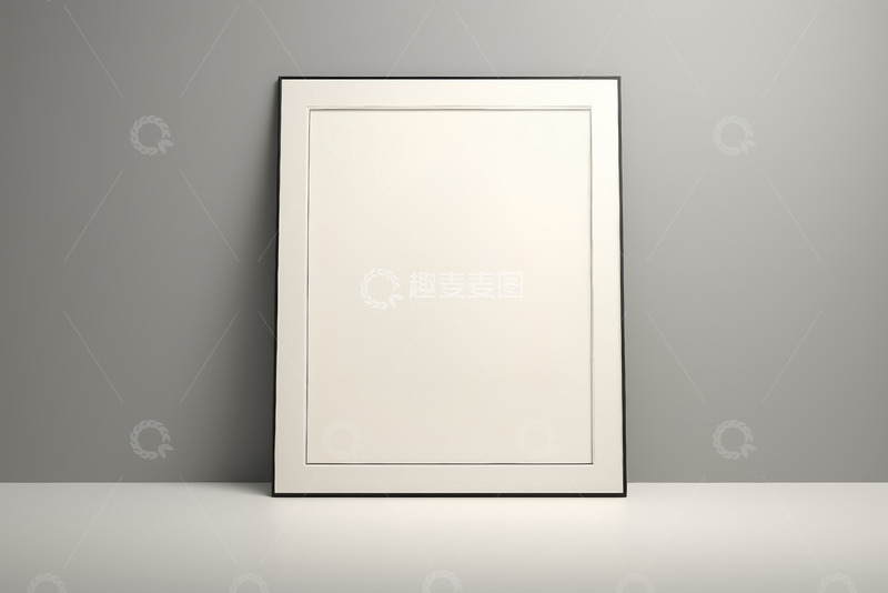 高清大图下载【趣麦麦图】靠墙摆放的空白相框