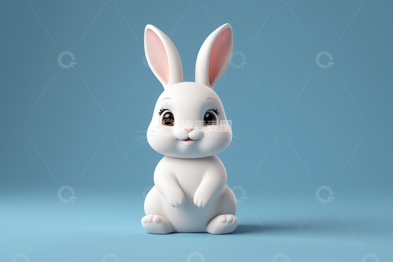 高清大图下载【趣麦麦图】可爱动画白兔形象素材