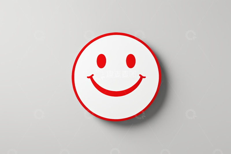 高清大图下载【趣麦麦图】红色笑脸图标