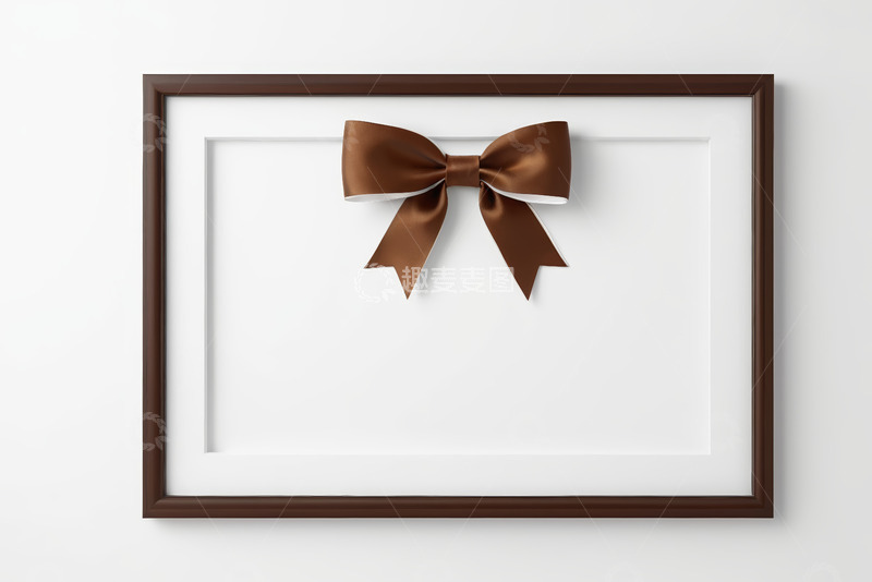 高清大图下载【趣麦麦图】带蝴蝶结装饰的相框