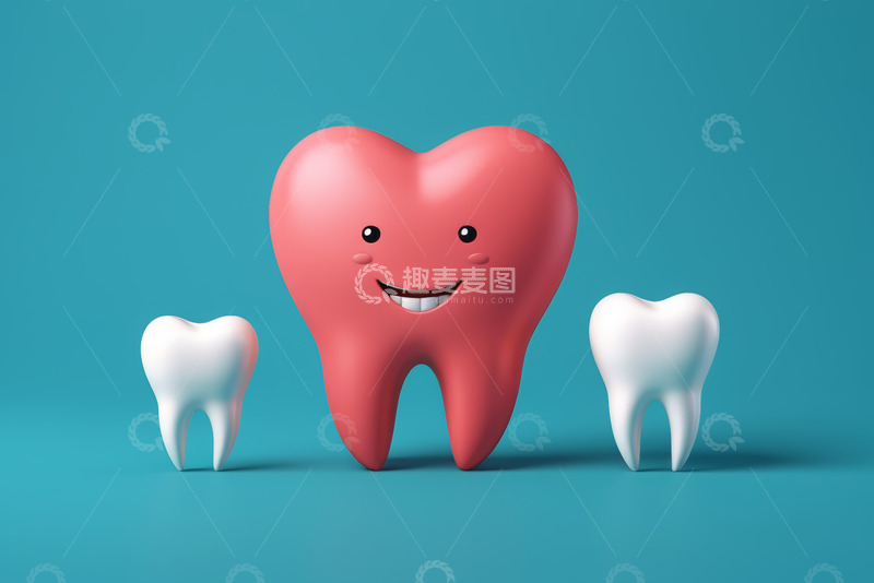 高清大图下载【趣麦麦图】卡通牙齿形象和白色牙齿素材
