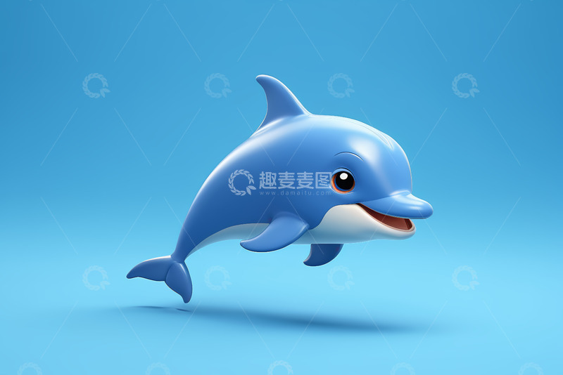 高清大图下载【趣麦麦图】卡通海豚形象素材