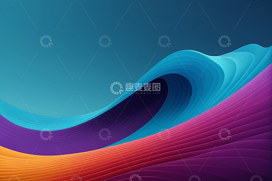 多彩渐变抽象波浪背景