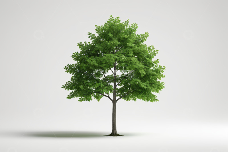 高清大图下载【趣麦麦图】单棵绿树独立画面