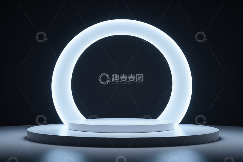 高清大图下载【趣麦麦图】发光环形展示台