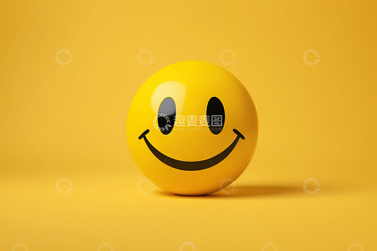 黄色笑脸表情符号球体
