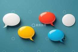 彩色对话气泡图案素材