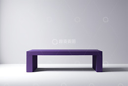 紫色长凳简约背景展示