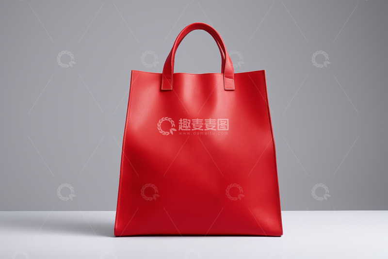 高清大图下载【趣麦麦图】红色时尚手提包展示