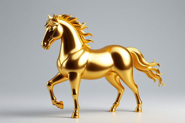 金色骏马雕塑