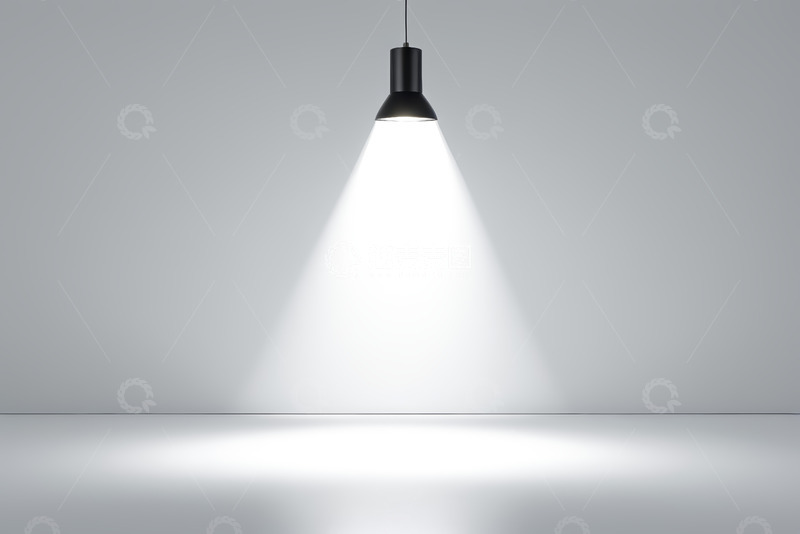 高清大图下载【趣麦麦图】悬挂式黑色吊灯照明效果