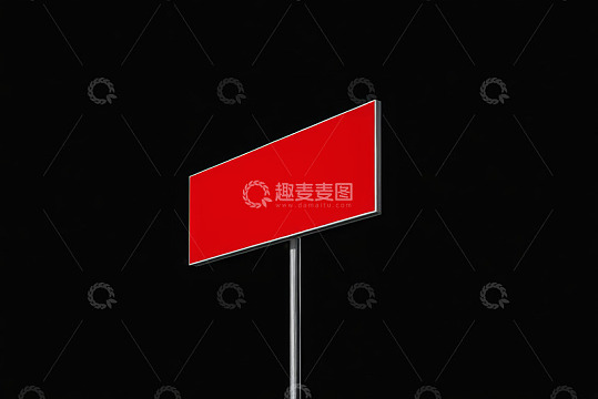 黑色背景红色广告牌