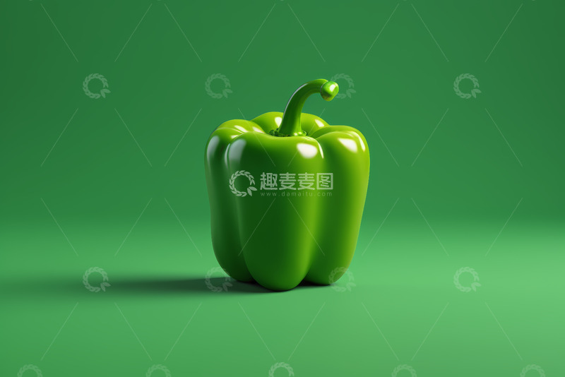 高清大图下载【趣麦麦图】绿色青椒静物特写