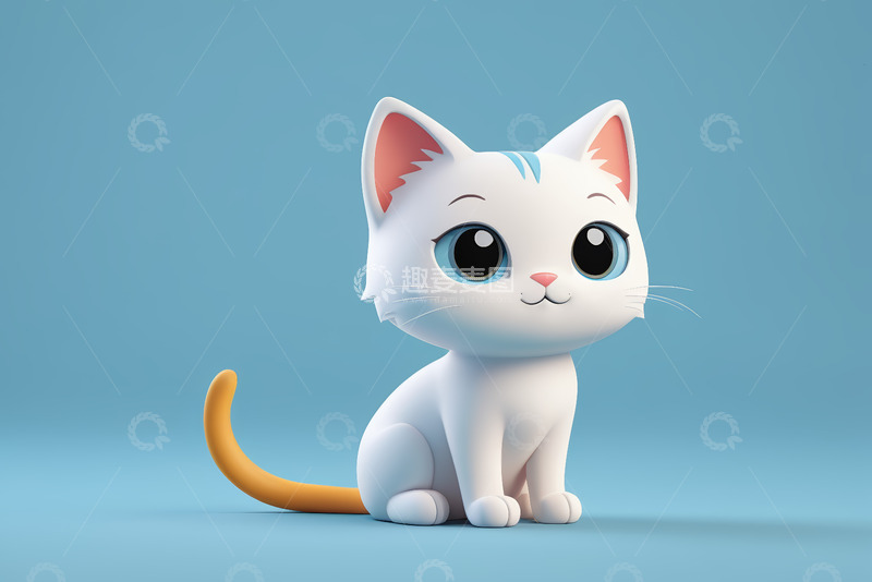 高清大图下载【趣麦麦图】可爱卡通小猫形象