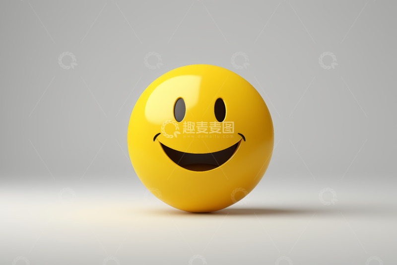 高清大图下载【趣麦麦图】黄色微笑表情符号