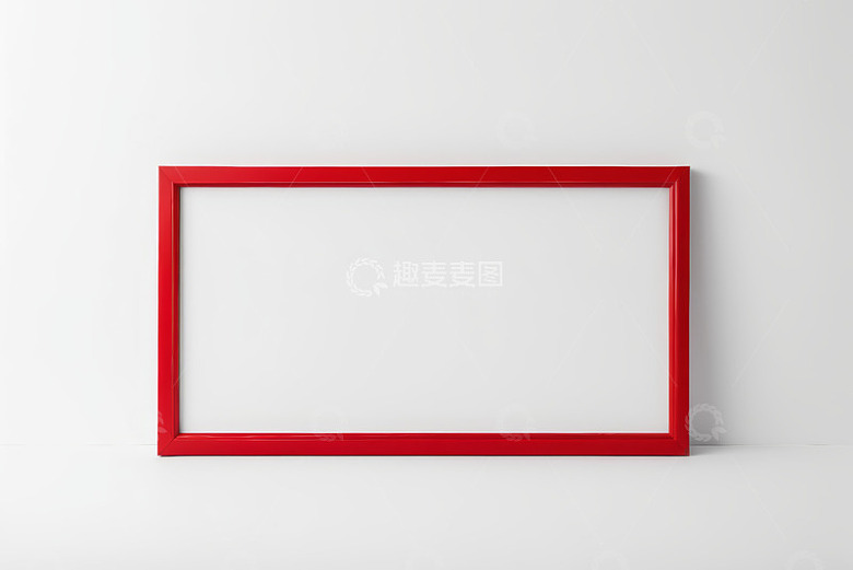 白色背景上的红色框架