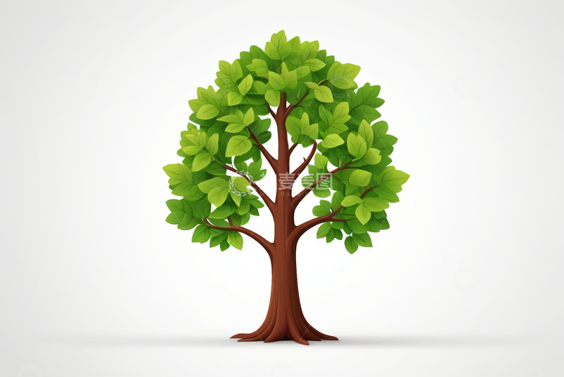 高清大图下载【趣麦麦图】绿色动画树木素材