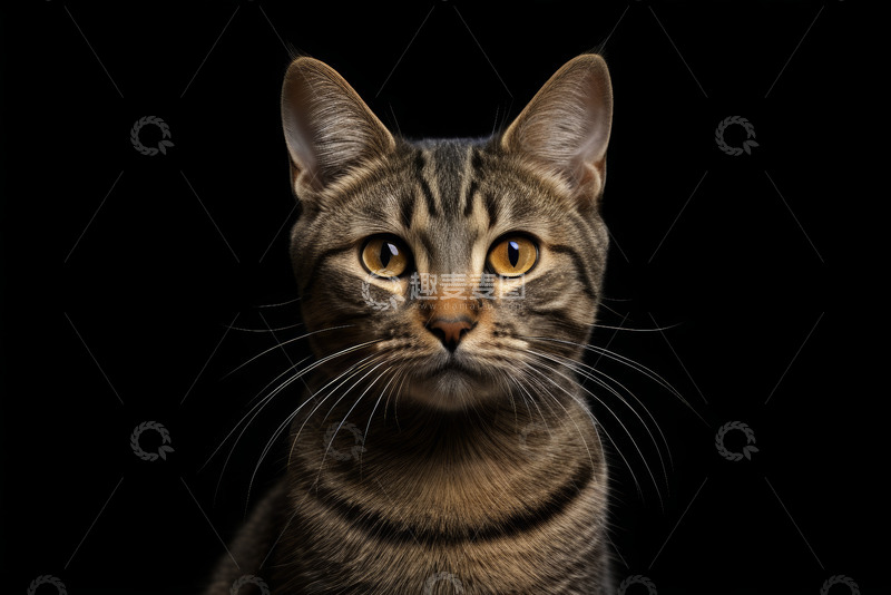 高清大图下载【趣麦麦图】虎斑猫特写