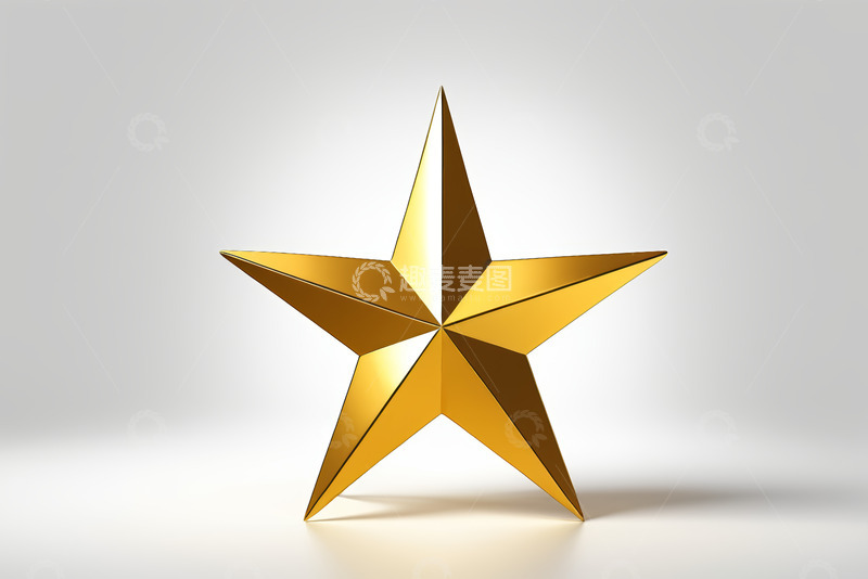高清大图下载【趣麦麦图】立体金色星星图标