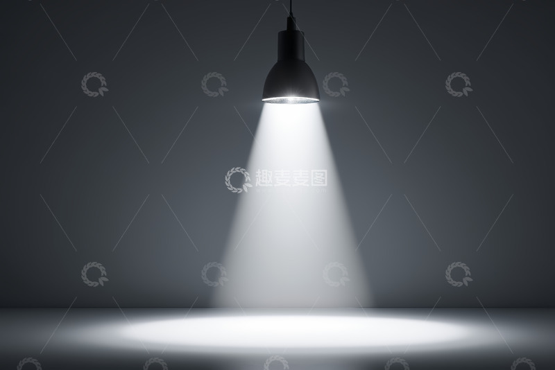 高清大图下载【趣麦麦图】室内悬挂发光吊灯场景