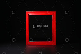 黑色背景上的红色相框