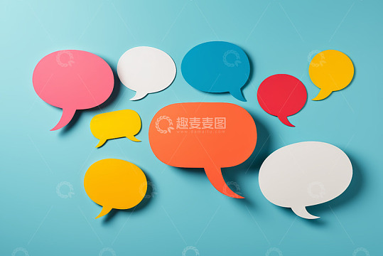 彩色对话气泡背景素材