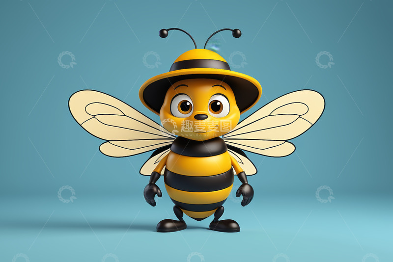 高清大图下载【趣麦麦图】卡通蜜蜂形象素材