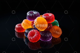 多彩果冻堆叠静物