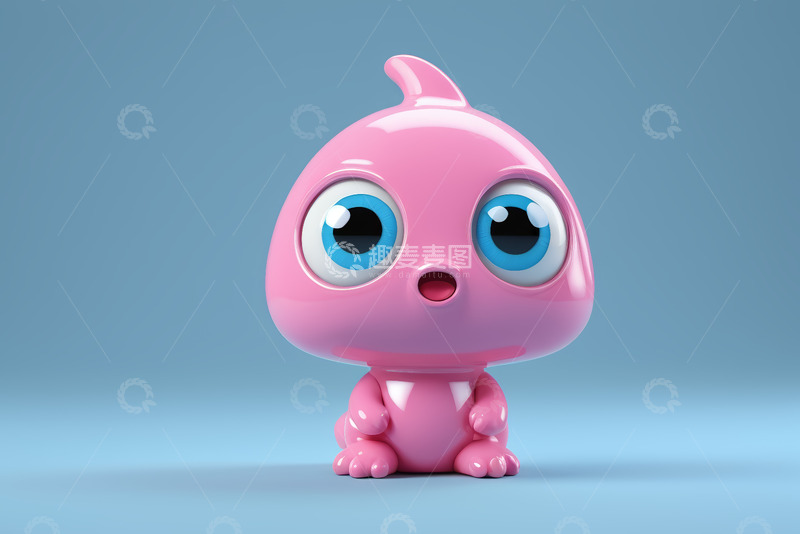 高清大图下载【趣麦麦图】粉色可爱3D卡通角色形象