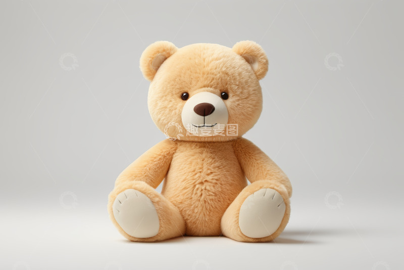 高清大图下载【趣麦麦图】坐着的毛绒小熊玩具