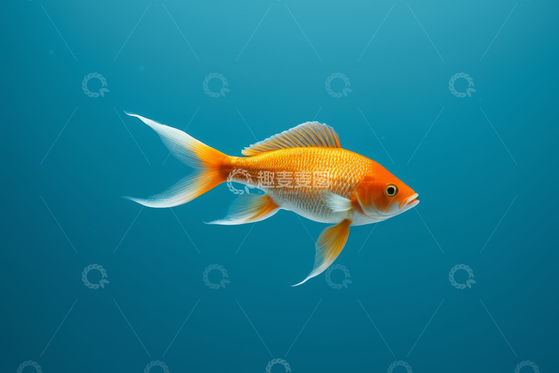 高清大图下载【趣麦麦图】水中游动的金鱼素材