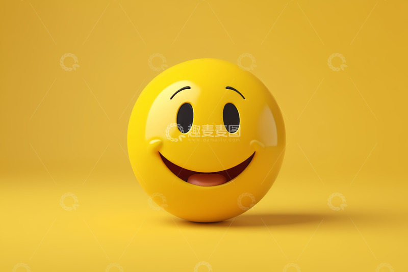 高清大图下载【趣麦麦图】黄色笑脸表情特写
