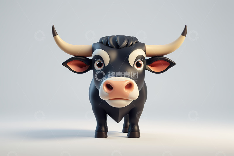 高清大图下载【趣麦麦图】卡通牛形象素材