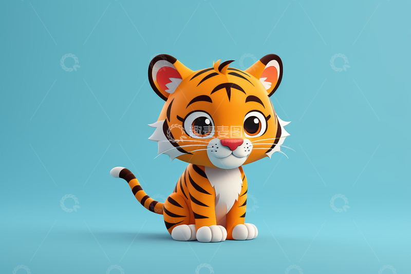 高清大图下载【趣麦麦图】可爱卡通小老虎形象素材
