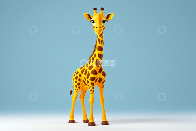 高清大图下载【趣麦麦图】卡通长颈鹿形象素材