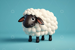 卡通绵羊3D形象