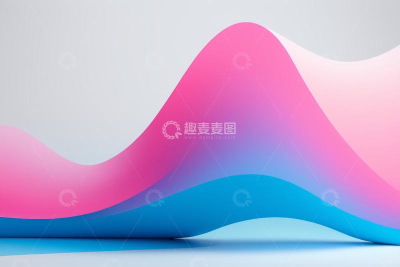 高清大图下载【趣麦麦图】渐变色彩波浪抽象背景